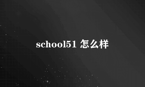 school51 怎么样