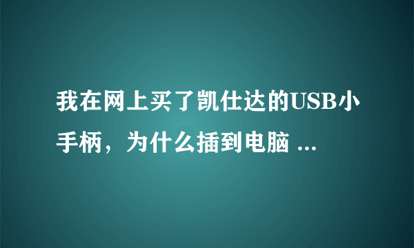 我在网上买了凯仕达的USB小手柄，为什么插到电脑 上就不能识别呢，用其它的电脑试了也不行，