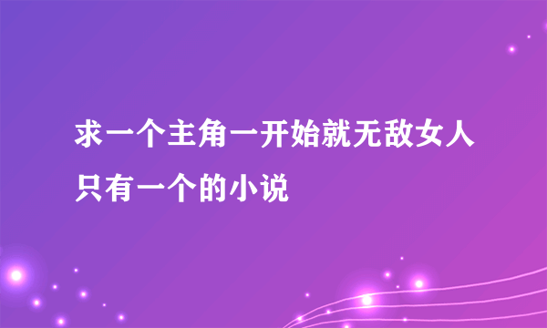 求一个主角一开始就无敌女人只有一个的小说