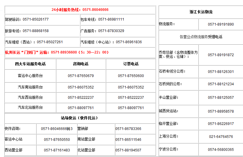 杭州汽车北站客服电话是多少