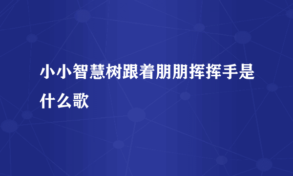 小小智慧树跟着朋朋挥挥手是什么歌