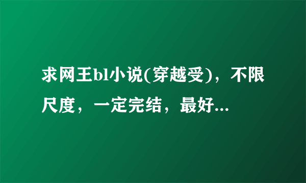 求网王bl小说(穿越受)，不限尺度，一定完结，最好是NP。谢谢。