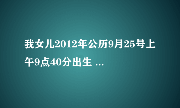 我女儿2012年公历9月25号上午9点40分出生 取名张靖琦按八字测名这名字对女儿好吗