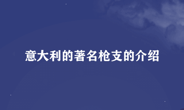 意大利的著名枪支的介绍