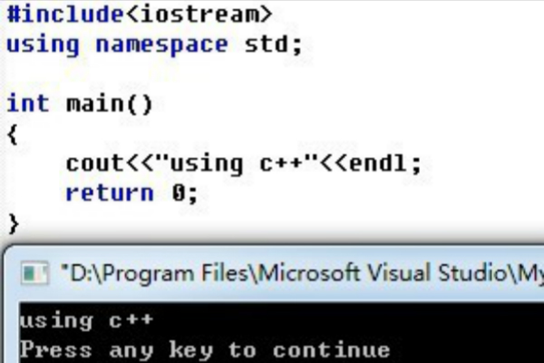 c语言using namespace std什么意思