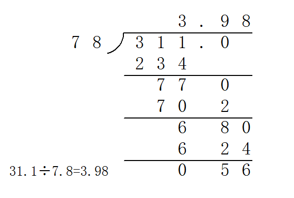 小数除法竖式题带答案，帮我出200道