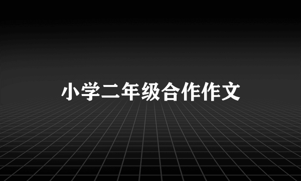 小学二年级合作作文