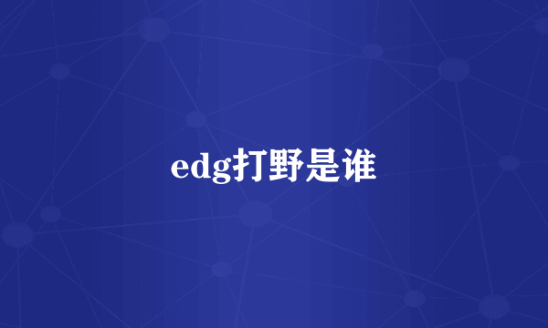 edg打野是谁