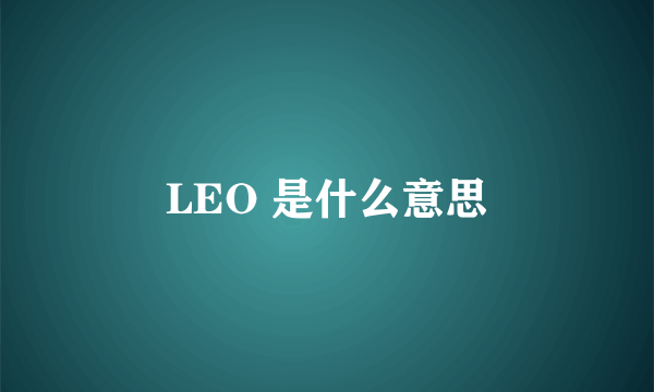 LEO 是什么意思