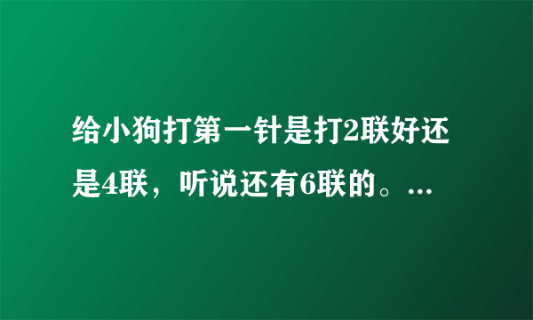 给小狗打第一针是打2联好还是4联，听说还有6联的。。分别说说有哪些不好的地方。。