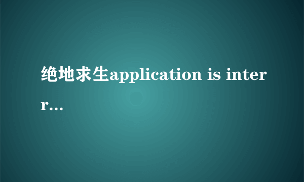 绝地求生application is interrupted by external software