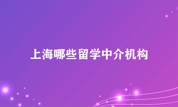 上海哪些留学中介机构