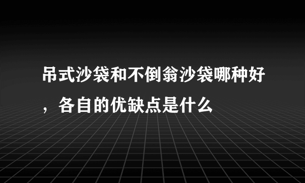 吊式沙袋和不倒翁沙袋哪种好，各自的优缺点是什么