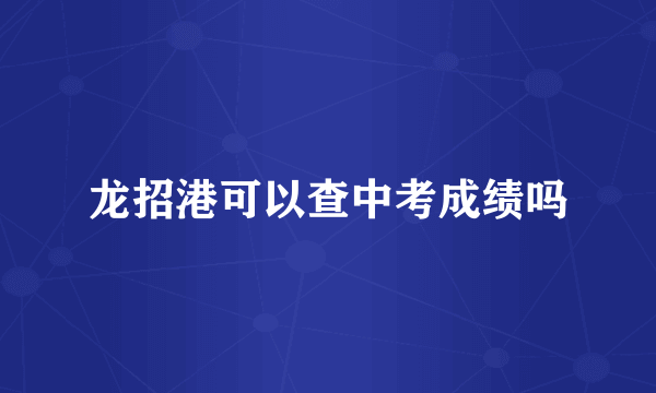 龙招港可以查中考成绩吗