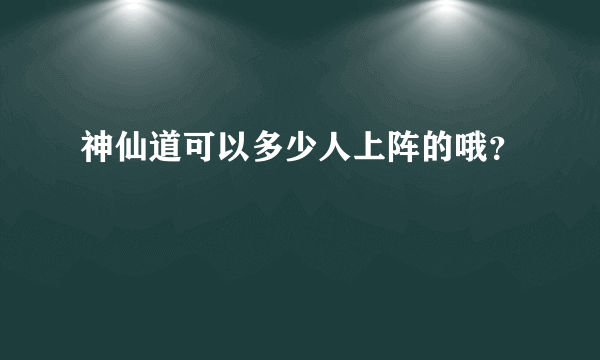 神仙道可以多少人上阵的哦？