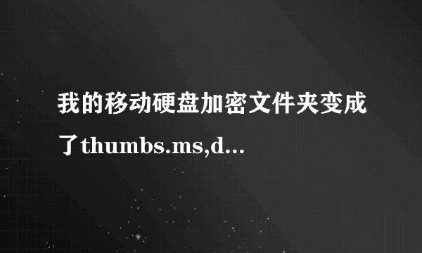 我的移动硬盘加密文件夹变成了thumbs.ms,desktop.ini