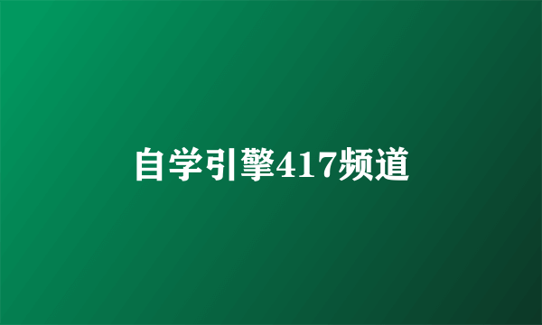 自学引擎417频道