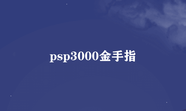 psp3000金手指