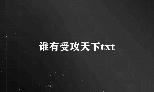 谁有受攻天下txt