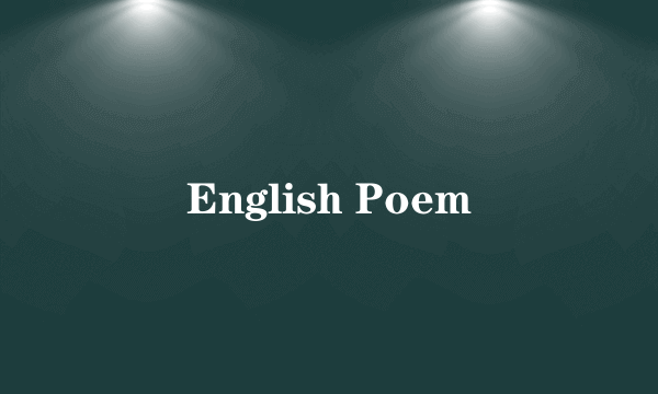 English Poem