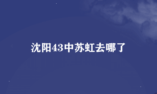 沈阳43中苏虹去哪了