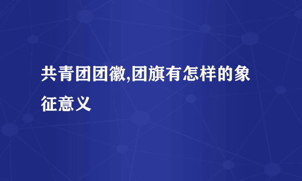 共青团团徽,团旗有怎样的象征意义