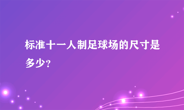 标准十一人制足球场的尺寸是多少？