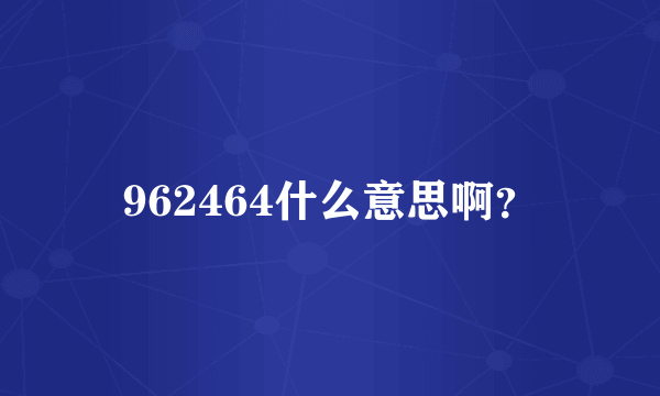 962464什么意思啊？