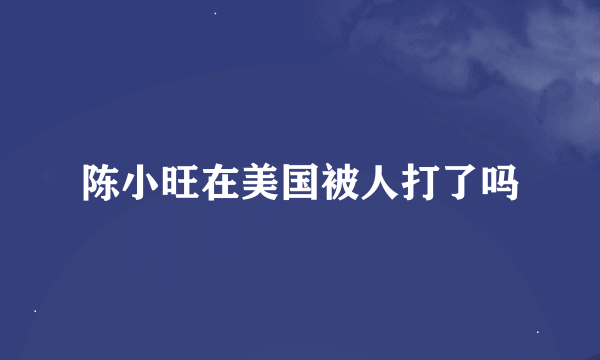 陈小旺在美国被人打了吗