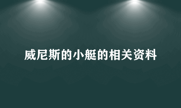 威尼斯的小艇的相关资料