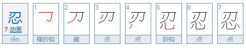 忍字图片