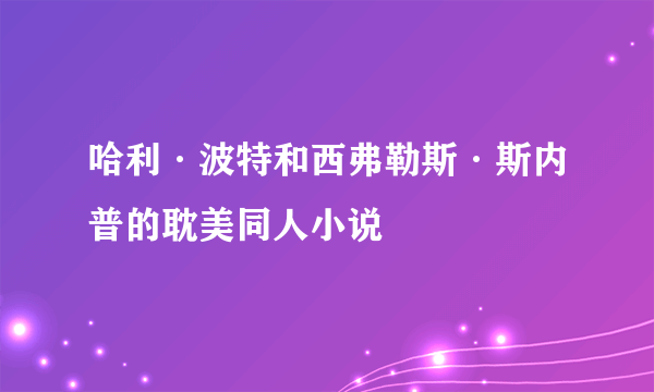 哈利·波特和西弗勒斯·斯内普的耽美同人小说