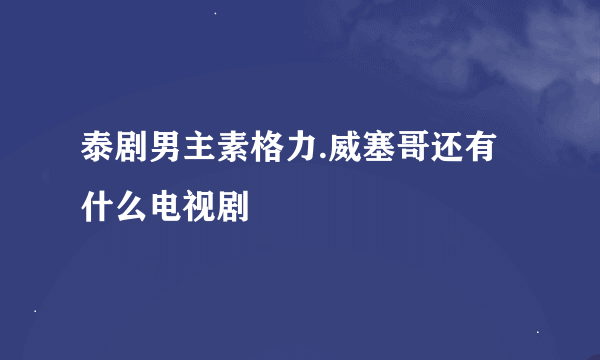 泰剧男主素格力.威塞哥还有什么电视剧