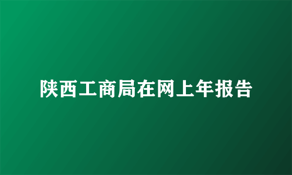 陕西工商局在网上年报告