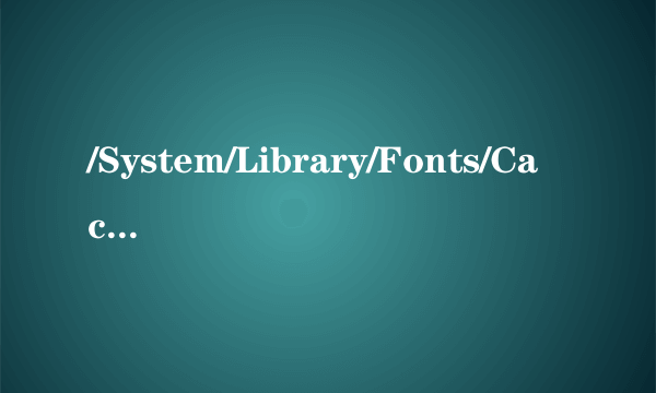 /System/Library/Fonts/Cache在哪里找啊？