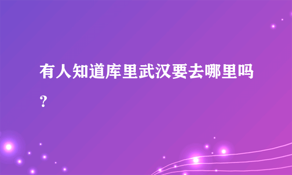 有人知道库里武汉要去哪里吗？