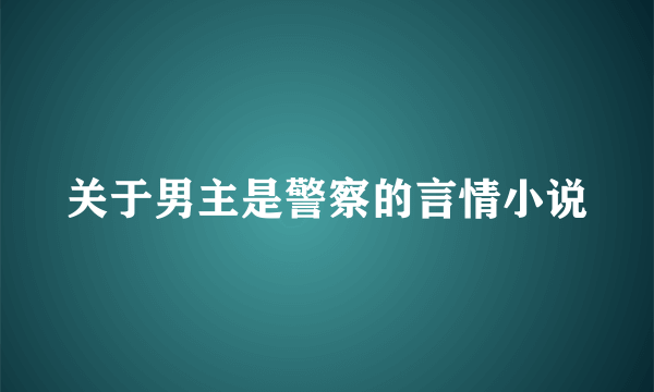 关于男主是警察的言情小说