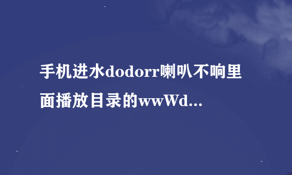 手机进水dodorr喇叭不响里面播放目录的wwWdodorrCom怎么恢复