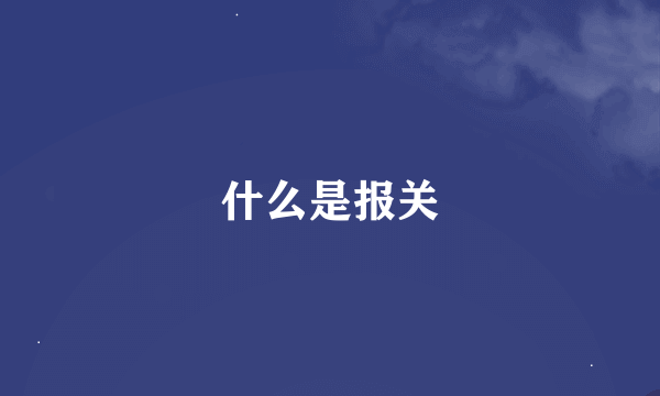 什么是报关