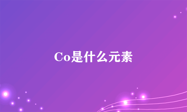 Co是什么元素